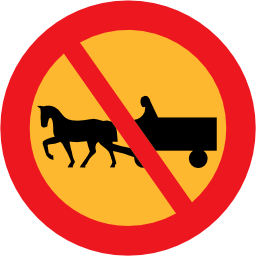 Download free round horse prohibited charette icon